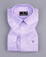 Divine Lavender Purple Dobby Texture Premium Giza Cotton Shirt