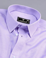 Divine Lavender Purple Dobby Texture Premium Giza Cotton Shirt