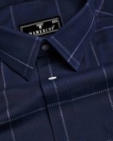 Horton Blue With Gray Broad Check Premium Giza Shirt