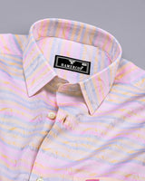 Magical Multicolor Stripe With Jacquard Textured Giza Shirt