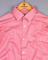 Planet Pink Melange Cotton Formal Shirt