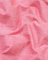 Planet Pink Melange Cotton Formal Shirt