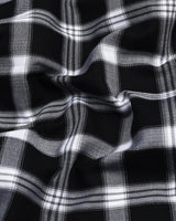 Caxito Black With White Dobby Check Cotton Shirt