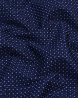 Cortona NavyBlue Twill Printed Formal Cotton Shirt