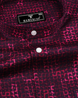 Hamerster CherryRed Shadow Satin Cotton Shirt