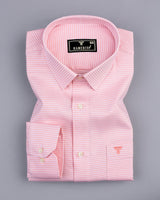 Ascona Peach Houndstooth Jacquard Premium Giza Shirt