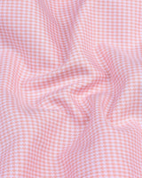 Ascona Peach Houndstooth Jacquard Premium Giza Shirt