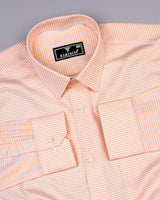 Ascona Orange Houndstooth Jacquard Premium Giza Shirt