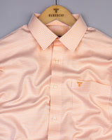 Ascona Orange Houndstooth Jacquard Premium Giza Shirt