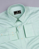 Roxton Green With White Check Premium Giza Shirt