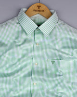 Roxton Green With White Check Premium Giza Shirt