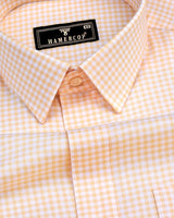 Roxton Yellow With White Check Premium Giza Shirt