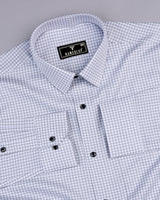 Roxton Gray With White Check Premium Giza Shirt