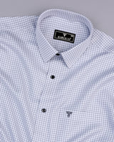 Roxton Gray With White Check Premium Giza Shirt