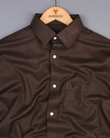 Maldon Chocolate With Black Houndstooth Premium Giza Shirt