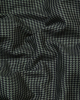 Maldon Green With Black Houndstooth Premium Giza Shirt