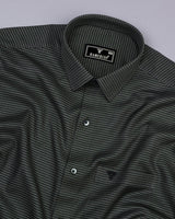 Maldon Green With Black Houndstooth Premium Giza Shirt