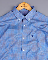 Margret Blue Formal Check Cotton Shirt