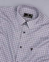 Concrete Gray Twill Check Premium Cotton Shirt