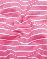 Lapis Pink With White Stripe Oxford Cotton Shirt