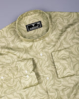 Filton Pista Green Printed Cotton Shirt