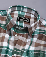 Swindon Green Multicolor Check Dobby Cotton Shirt