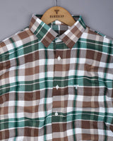 Swindon Green Multicolor Check Dobby Cotton Shirt