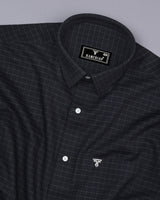 Aranos Black With Cream Check Premium Giza Shirt