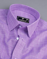 Opsin Purple Houndstooth Check Amsler Cotton Shirt