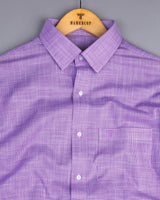 Opsin Purple Houndstooth Check Amsler Cotton Shirt