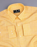 Opsin Yellow Houndstooth Check Amsler Cotton Shirt