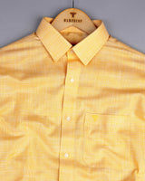 Opsin Yellow Houndstooth Check Amsler Cotton Shirt