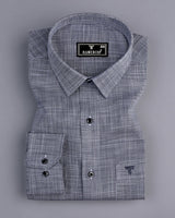 Opsin Black Houndstooth Check Amsler Cotton Shirt