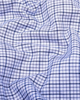 Marnate Blue With White Premium Check Formal Shirt