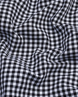 Jenon Black With White Yarn Dyed Check Oxford Cotton Shirt