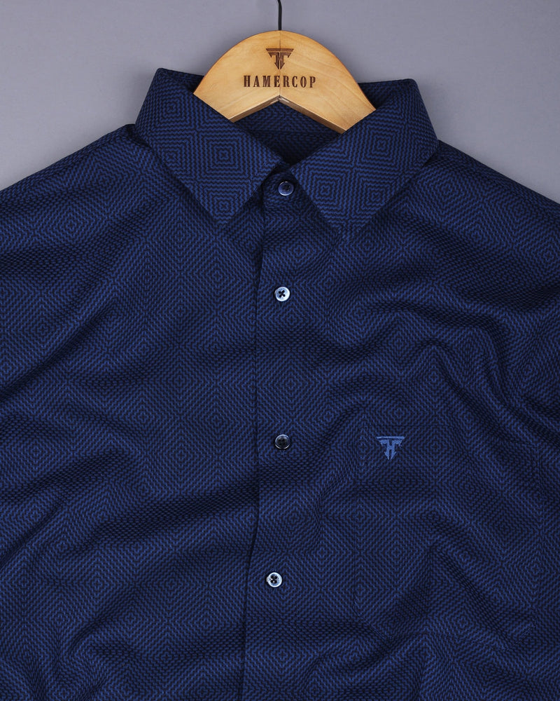 Benton Blue Dobby Texture Premium Giza Shirt