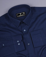 Benton Blue Dobby Texture Premium Giza Shirt