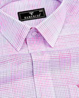 Canvas Pink Graph Check Amsler Cotton Formal Shirt