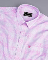 Canvas Pink Graph Check Amsler Cotton Formal Shirt