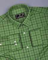 Clifden Green With Black Check Oxford Cotton Shirt