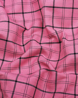 Clifden Pink With Black Check Oxford Cotton Shirt