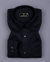 Cinchona Black Solid Premium Giza Cotton Shirt