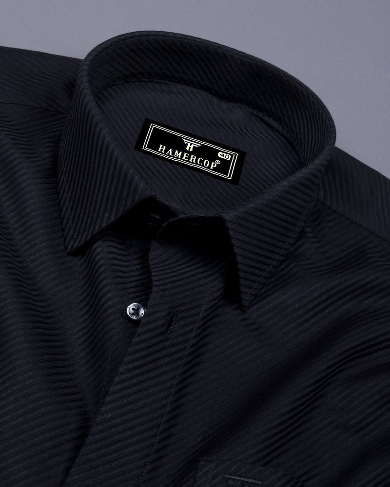 Cinchona Black Solid Premium Giza Cotton Shirt