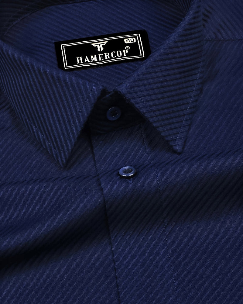 Cinchona Blue Solid Premium Giza Cotton Shirt