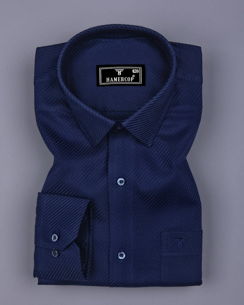 Cinchona Blue Solid Premium Giza Cotton Shirt