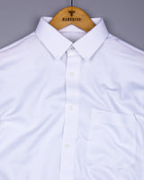 Cinchona White Solid Premium Giza Cotton Shirt