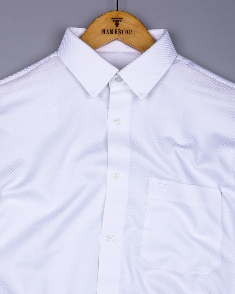 Cinchona White Solid Premium Giza Cotton Shirt