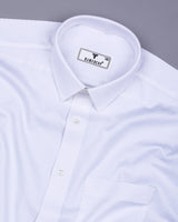 Cinchona White Solid Premium Giza Cotton Shirt