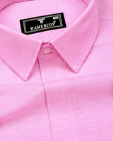 Cherry Blossom Pink Oxford Cotton Plain Formal Shirt