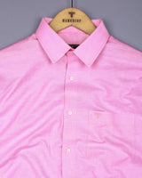 Cherry Blossom Pink Oxford Cotton Plain Formal Shirt